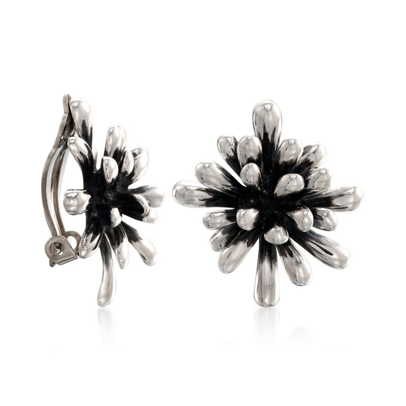Zina Sterling Silver &quot;Fireworks&quot; Clip-On Earrings image number 2