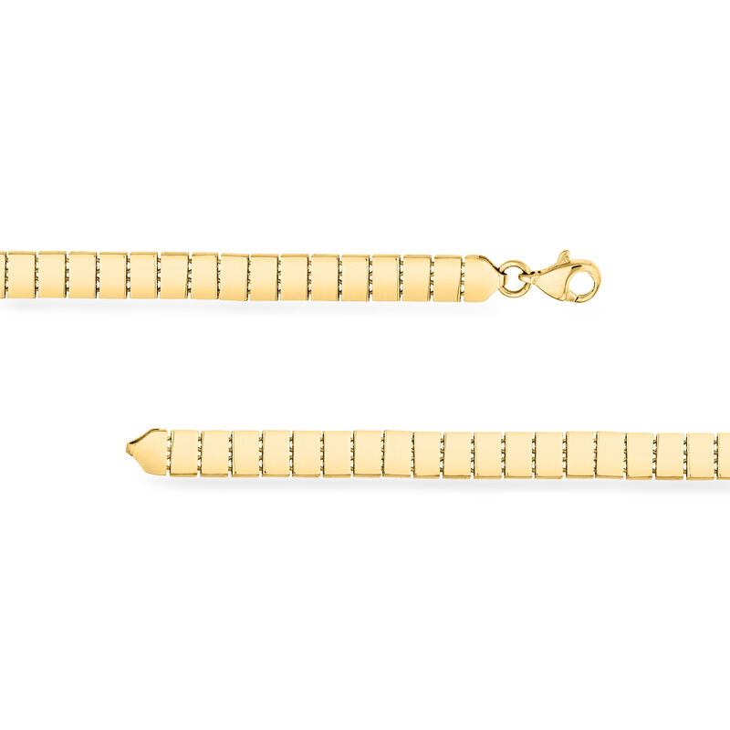 14kt Yellow Gold Rectangular-Link Bracelet. 7.25" image number 2