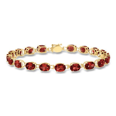 18.00 ct. t.w. Oval Garnet Bracelet in 14kt Yellow Gold