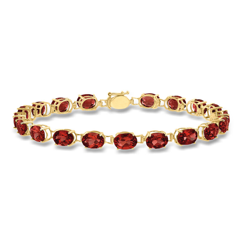 18.00 ct. t.w. Oval Garnet Bracelet in 14kt Yellow Gold image number 0