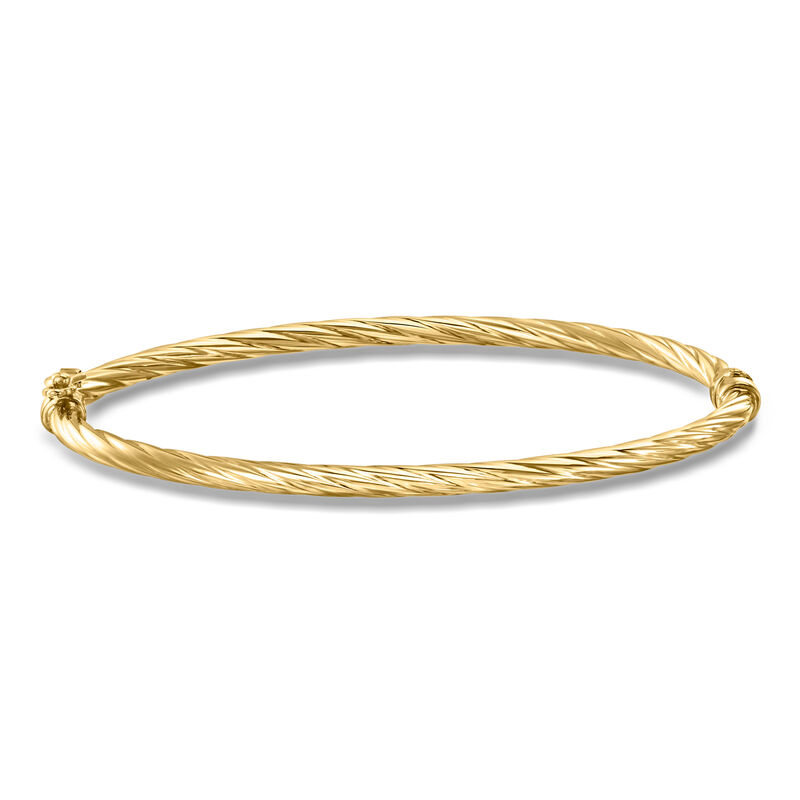 Italian 14kt Yellow Gold Twisted Bangle Bracelet image number 0