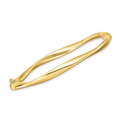 Italian 14kt Yellow Gold Twisted Bangle Bracelet