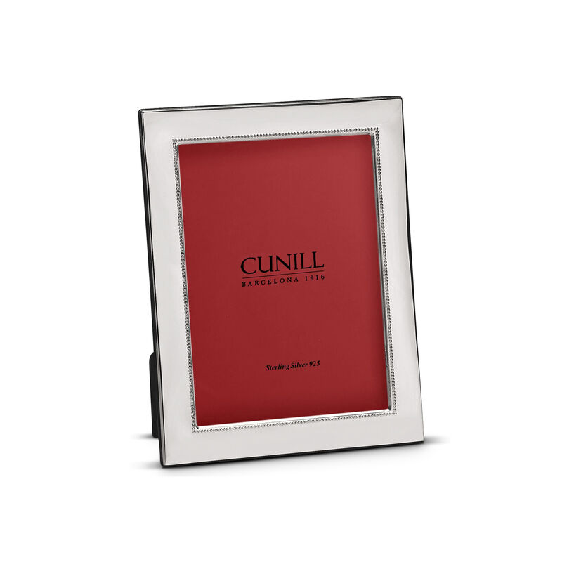 Cunill Italian Sterling Silver Beaded Wide Picture Frame image number 1