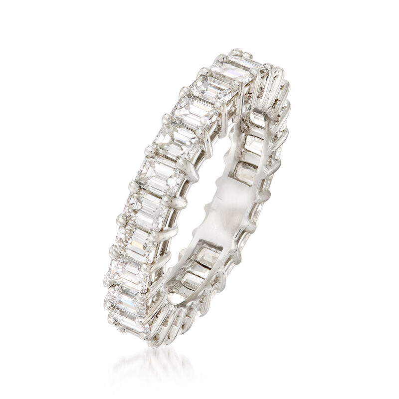 3.00 ct. t.w. Emerald-Cut Diamond Eternity Band in Platinum. Size 6 image number 2