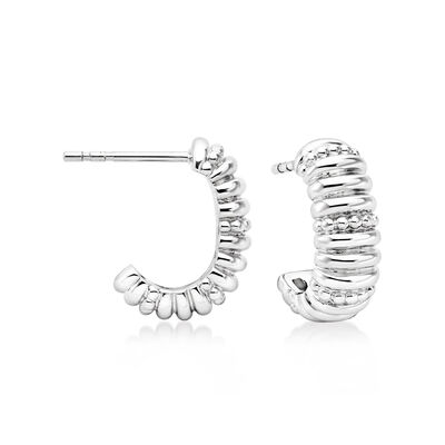 Gabriel Designs Sterling Silver Shrimp-Style J-Hoop Earrings