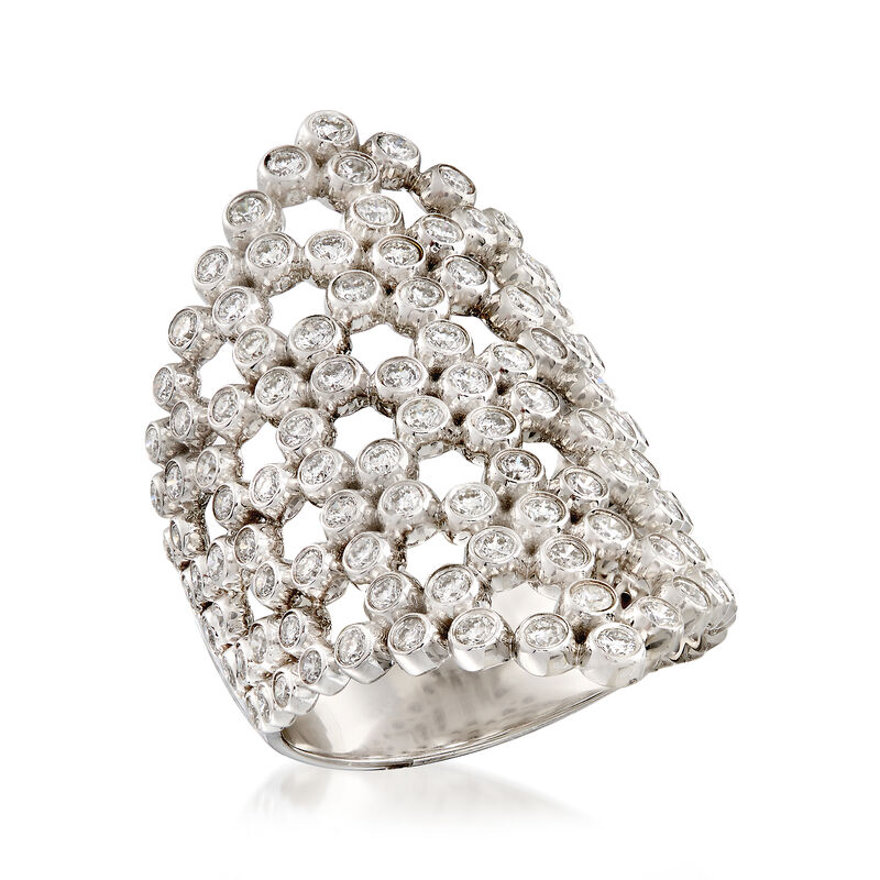 1.75 ct. t.w. Diamond Geometric Ring in 14kt White Gold image number 3