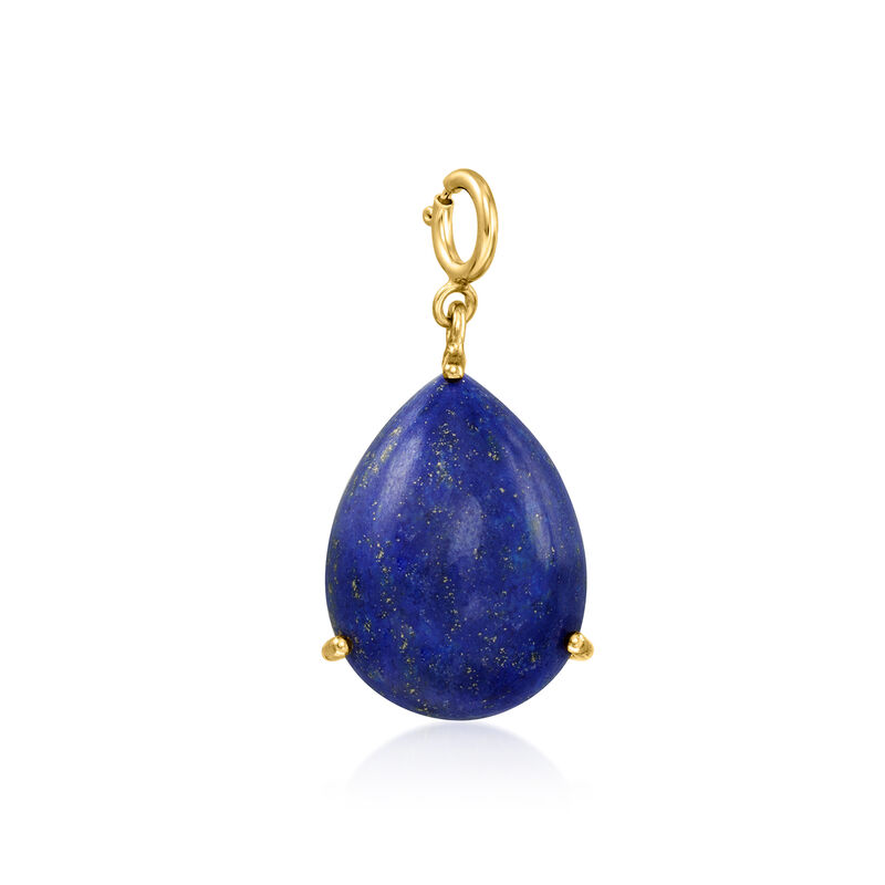 Pear-Shaped Lapis Charm in 18kt Gold Over Sterling image number 1