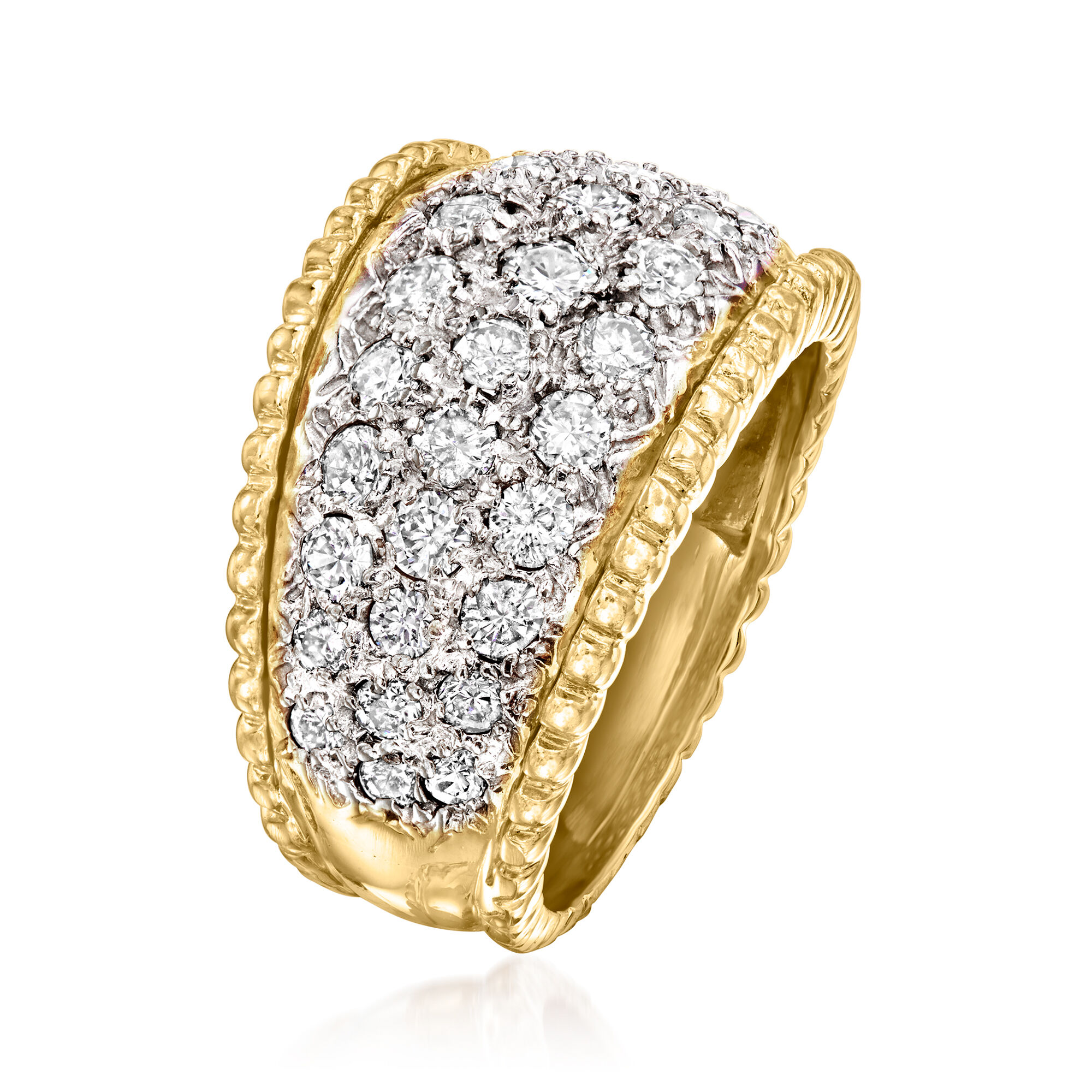 4.80 Carat Citrine and .29 ct. t.w. Red Diamond Ring in 18kt