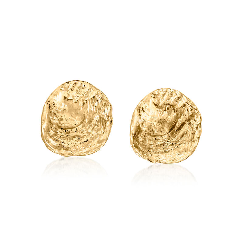 C. 1980 Vintage 14kt Yellow Gold Disc Earrings image number 0
