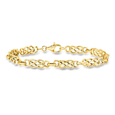 14kt Yellow Gold Double-Infinity Link Bracelet