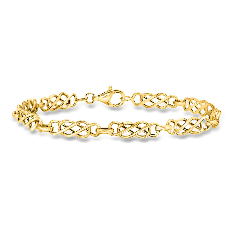 14kt Yellow Gold Double-Infinity Link Bracelet image number 0