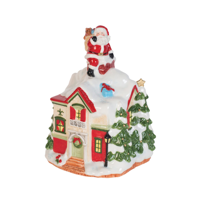 Fitz and Floyd &quot;Up on the Rooftop&quot; Holiday Musical Figurine image number 2