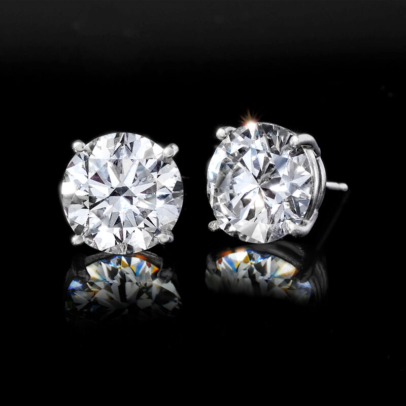 6.00 ct. t.w. Lab-Grown Diamond Stud Earrings in 14kt White Gold image number 2