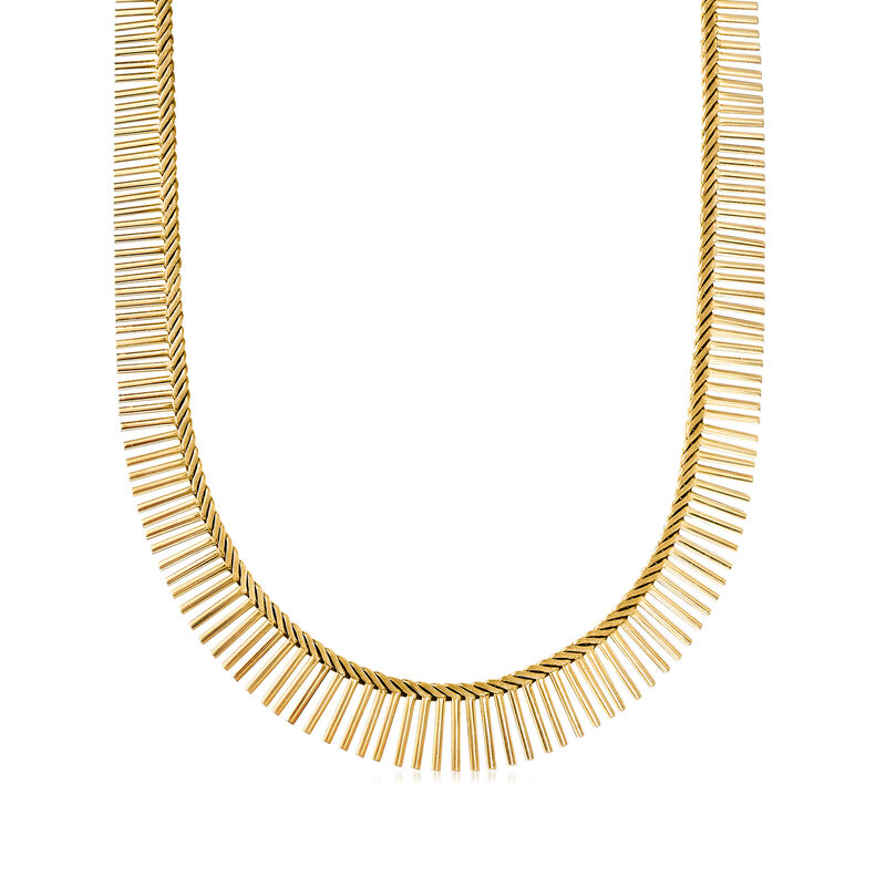 C. 1980 Vintage 14kt Two-Tone Gold Cleopatra Necklace image number 0