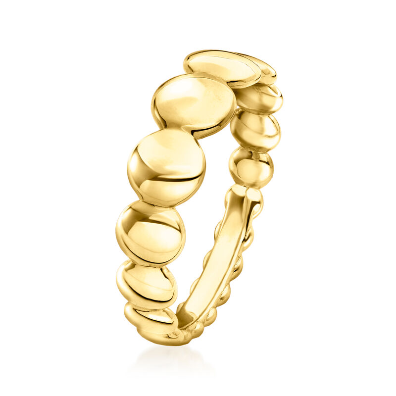 18kt Gold Vermeil Flat-Bead Ring image number 2