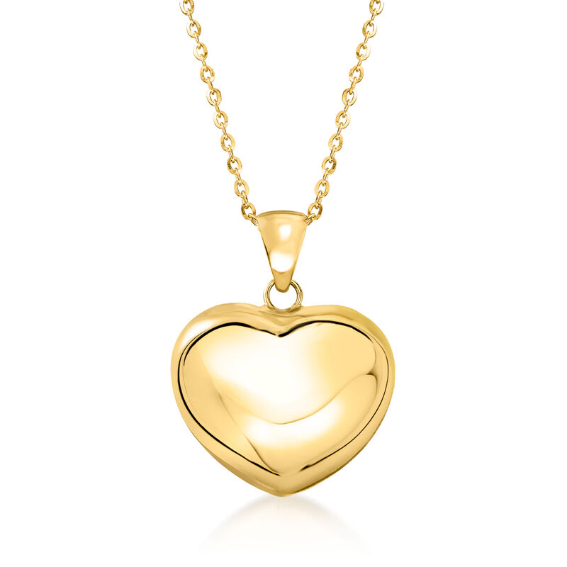 Italian 18kt Yellow Gold Heart Pendant  image number 2