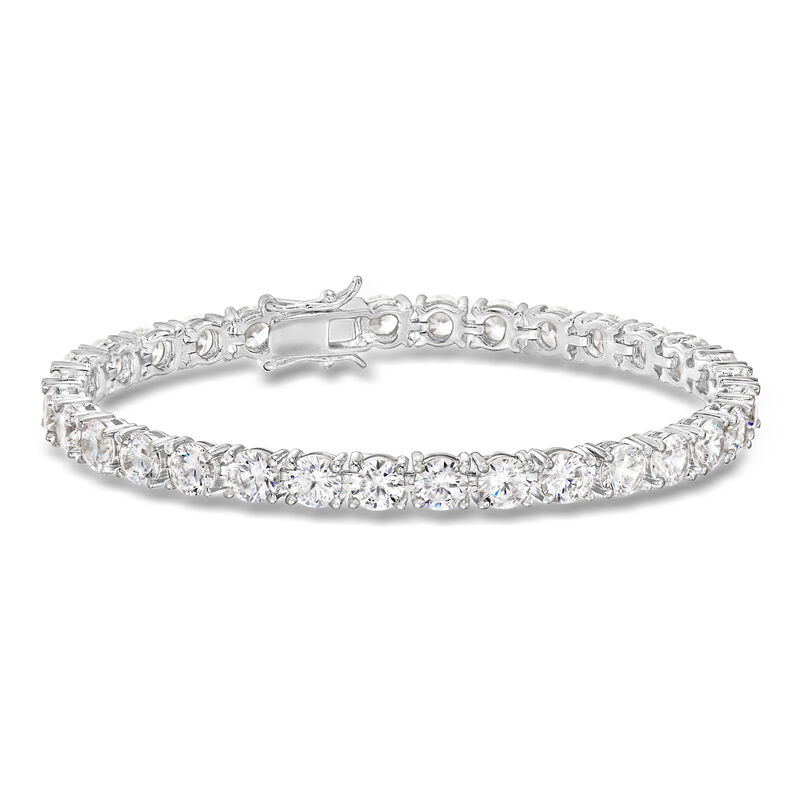 15.00 ct. t.w. CZ Tennis Bracelet in Sterling Silver image number 0