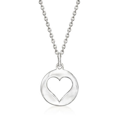 Zina Sterling Silver "Tokenz" Heart Pendant Necklace