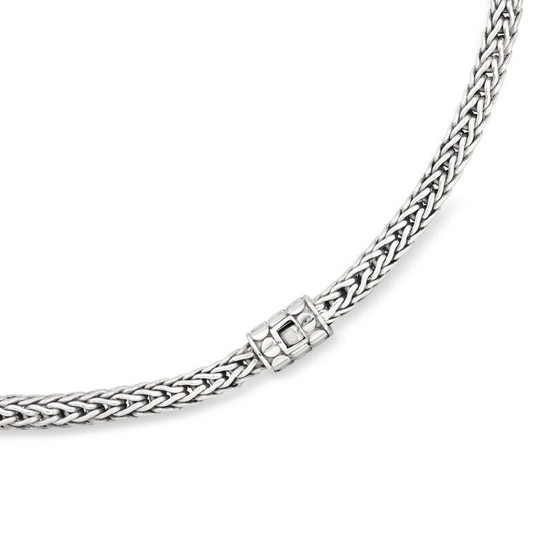 C. 2000 Vintage 5mm John Hardy Sterling Silver Wheat-Chain Necklace. 16&quot; image number 2