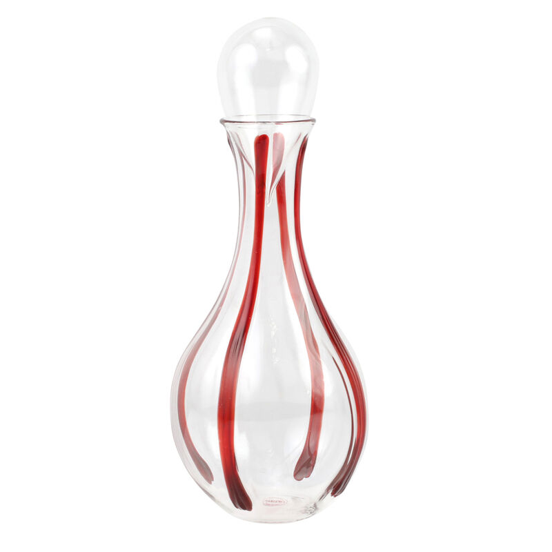 Vietri &quot;Stripe Red&quot; Decanter from Italy image number 0