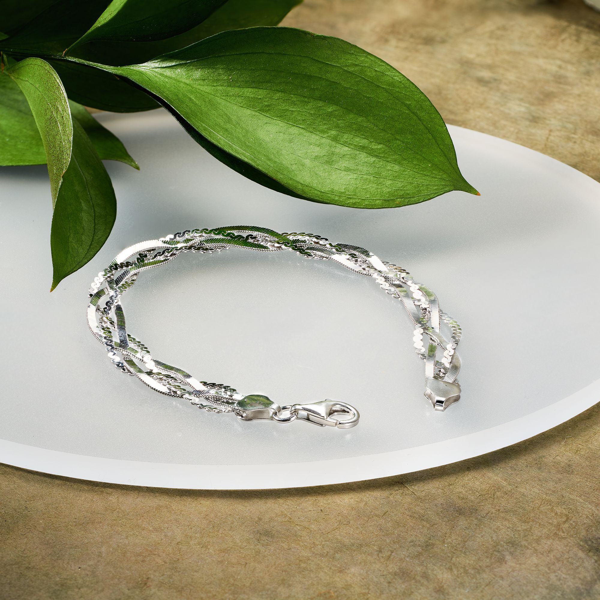 Italian Sterling Silver Braided Bracelet