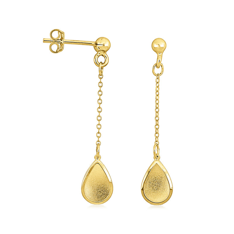 14kt Yellow Gold Teardrop Earrings image number 1