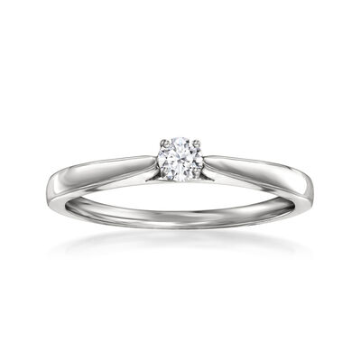 .10 Carat Lab-Grown Diamond Solitaire Ring in Sterling Silver