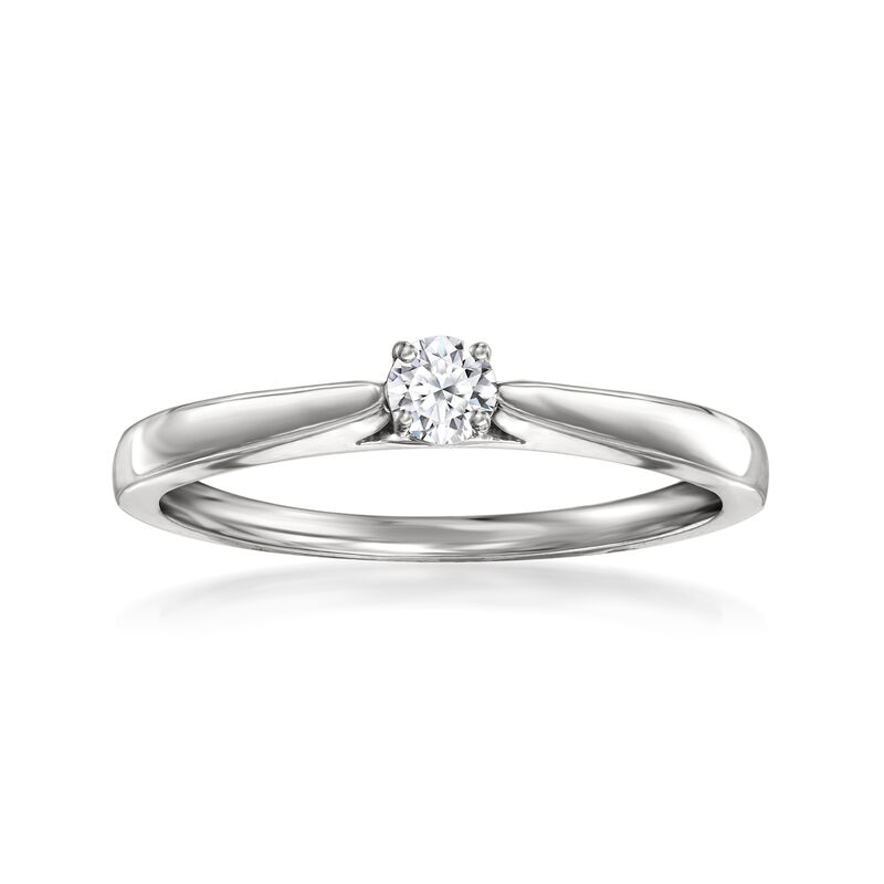 .10 Carat Lab-Grown Diamond Solitaire Ring in Sterling Silver image number 0