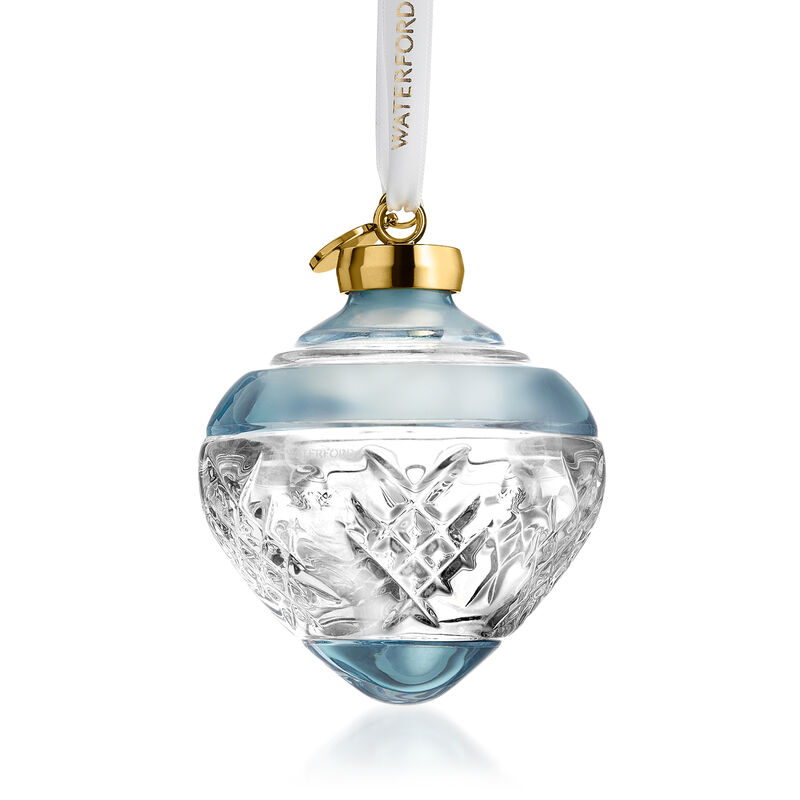 Waterford Crystal 2024 Annual "Winter Wonders" Blue Holly Berry Bauble Ornament image number 1