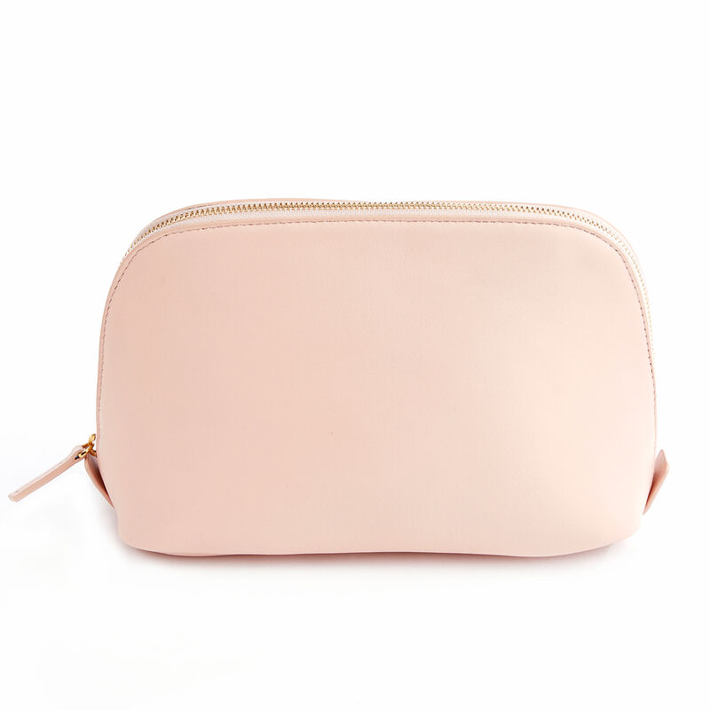 Royce Blush Pink Leather Cosmetic Bag image number 0