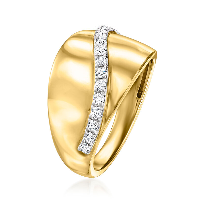 .33 Diamond Line Ring in 18kt Yellow Gold image number 2