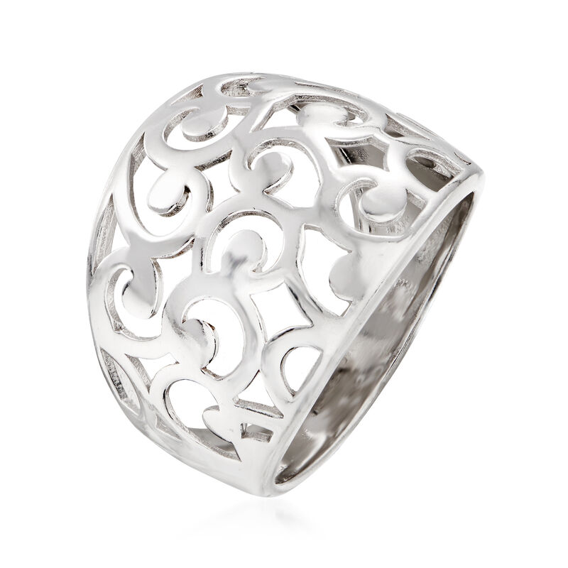 Sterling Silver Scrollwork Ring image number 2