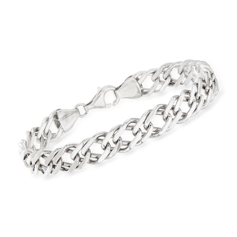 Sterling Silver Interlocking Link Bracelet image number 0