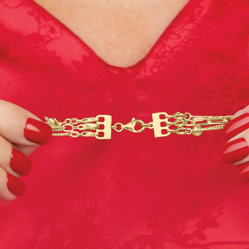Italian 18kt Gold Over Sterling Layering Clasp image number 5
