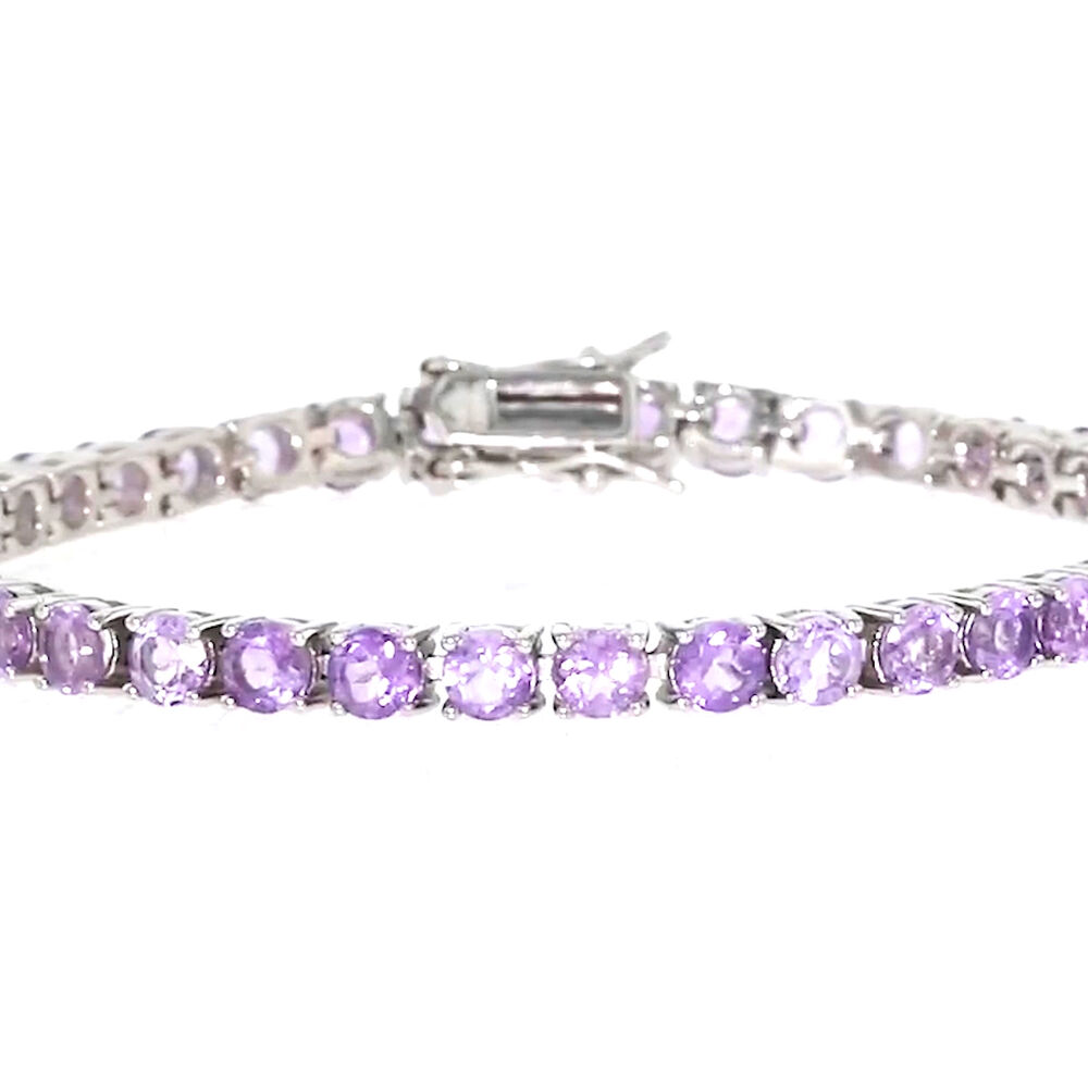 7.00 ct. t.w. Amethyst Tennis Bracelet in Sterling Silver