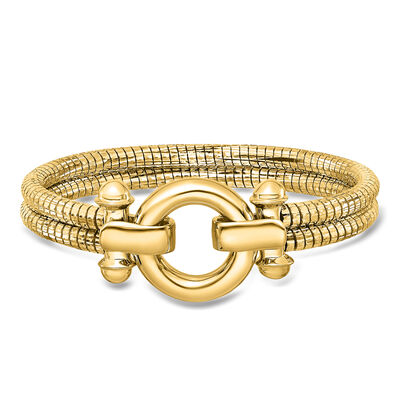 Italian 18kt Yellow Gold Circle Centerpiece Bracelet