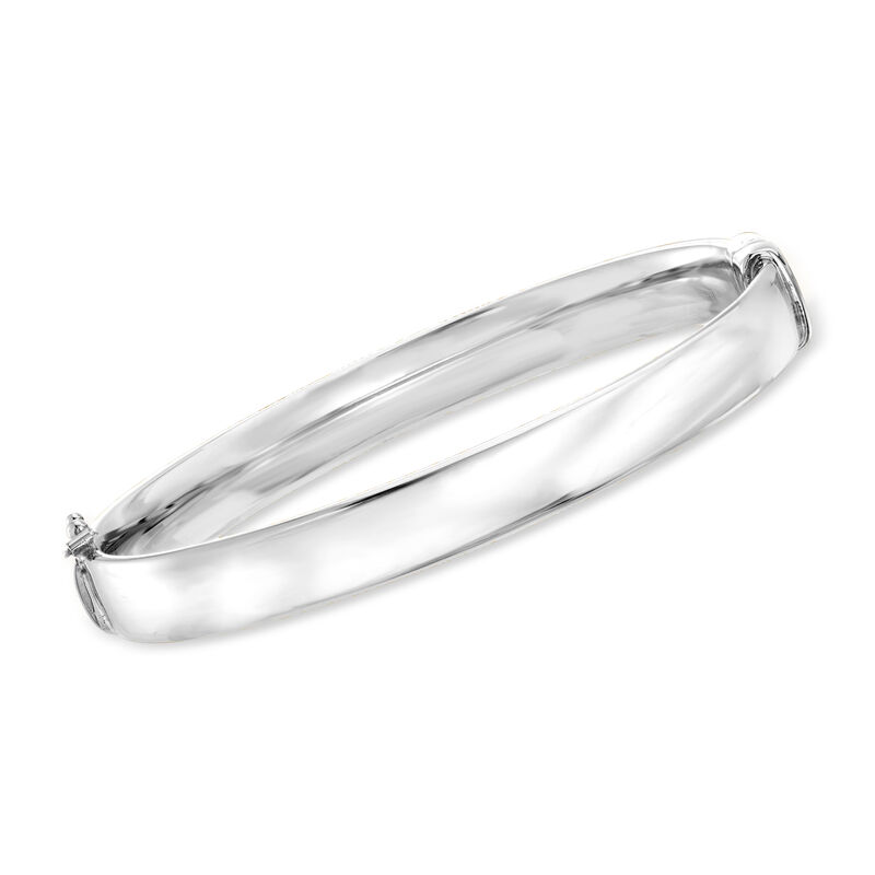 "Skyline Stack" Set of Five Bangle Bracelets in Two-Tone Sterling Silver image number 5