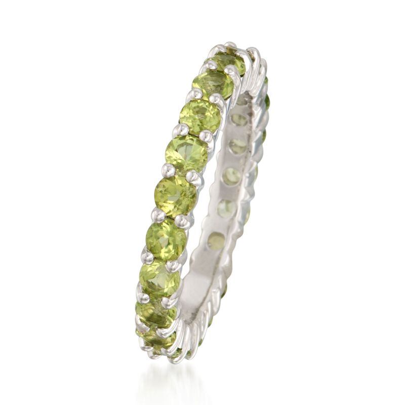 2.40 ct. t.w. Peridot Eternity Band in Sterling Silver image number 2