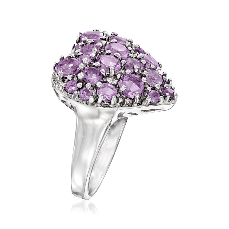 1.40 ct. t.w. Amethyst Heart Ring in Sterling Silver image number 2