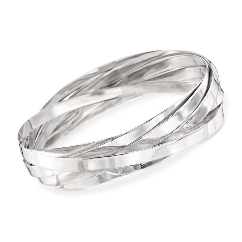 Sterling Silver Rolling Bangle Bracelet  image number 0