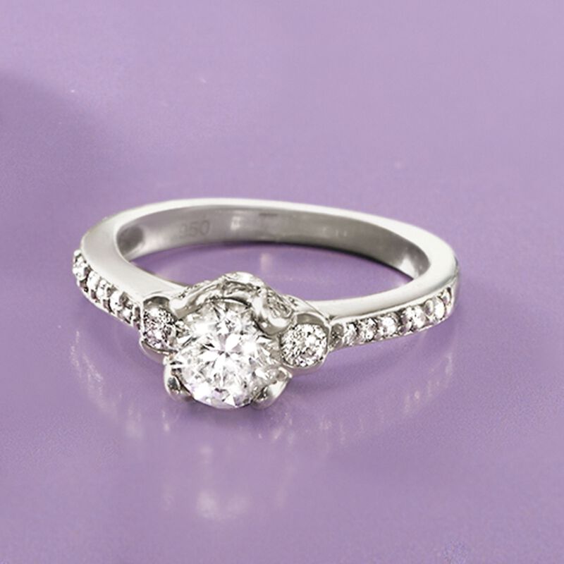 C. 2000 Vintage 1.02 ct. t.w. Diamond Ring in Platinum image number 5