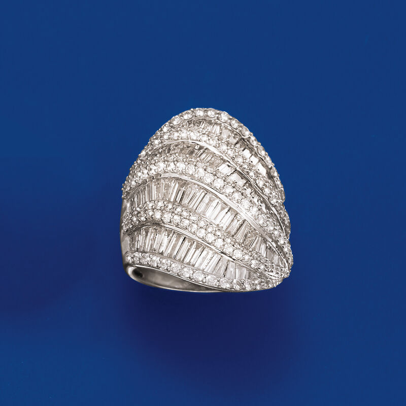 5.00 ct. t.w. Baguette and Round Diamond Ring in 14kt White Gold image number 5