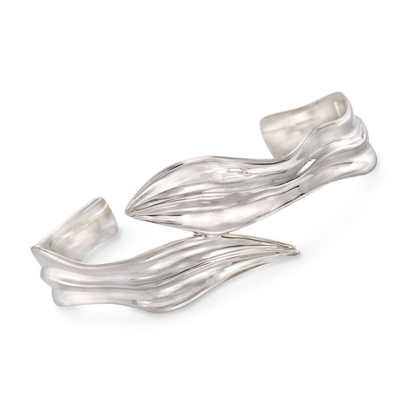 Zina Sterling Silver Leaf Cuff Bracelet image number 0