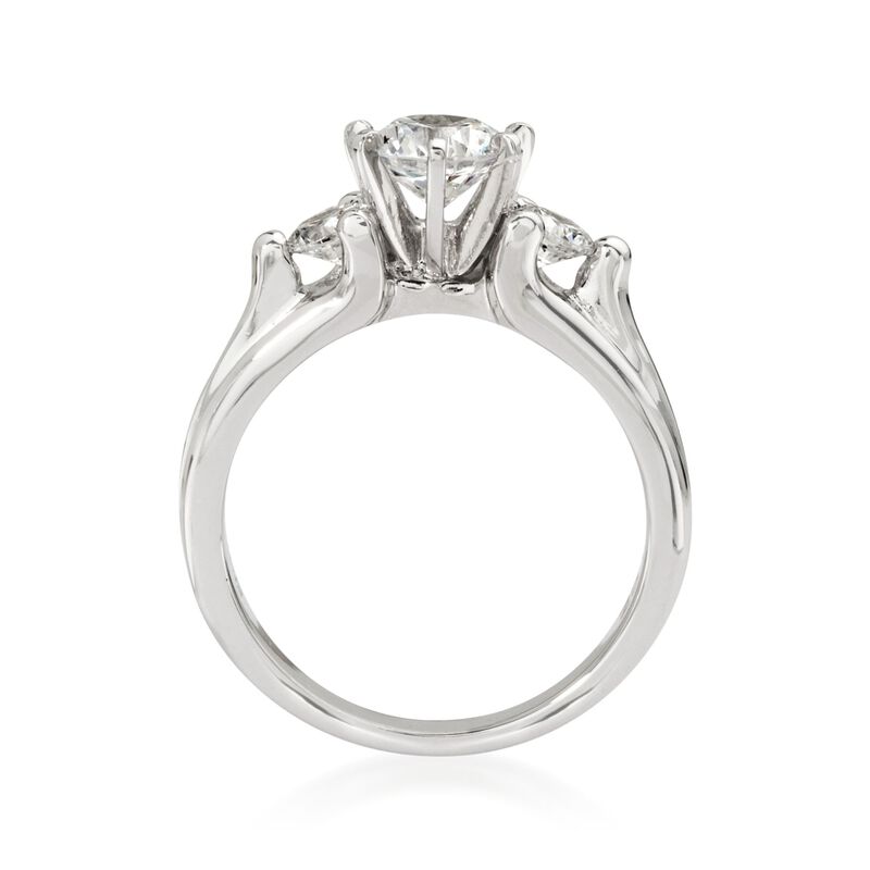 Gabriel Designs .30 ct. t.w. Diamond Engagement Ring Setting in 14kt White Gold image number 3