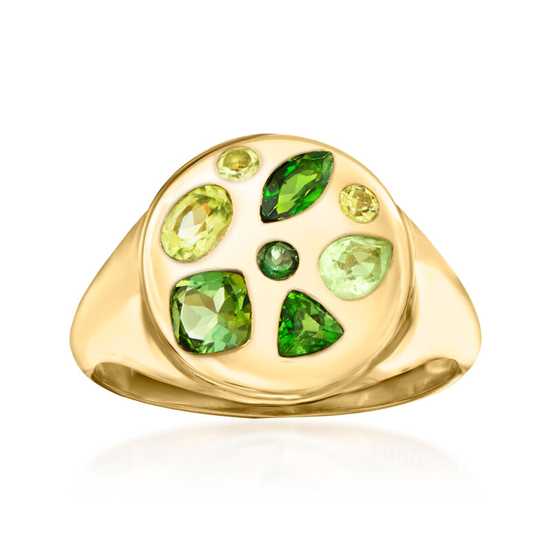 .96 ct. t.w. Multi-Gemstone Ring in 18kt Gold Over Sterling image number 0