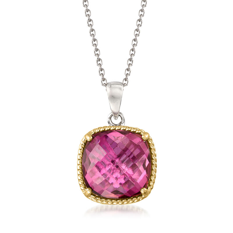 6.00 Carat Mystic Berry Quartz Pendant Necklace in 14kt Gold and Sterling Silver image number 0