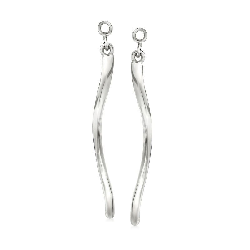 Sterling Silver Twisted Drop Earring Jackets image number 2