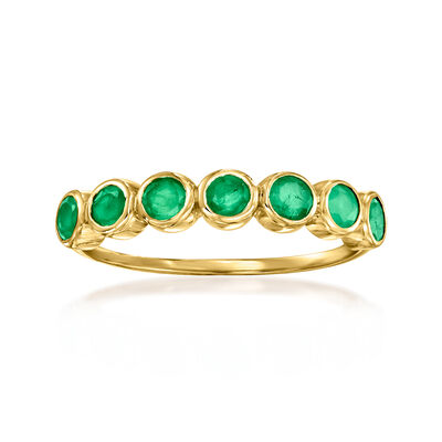 .40 ct. t.w. Bezel-Set Emerald Ring in 14kt Yellow Gold