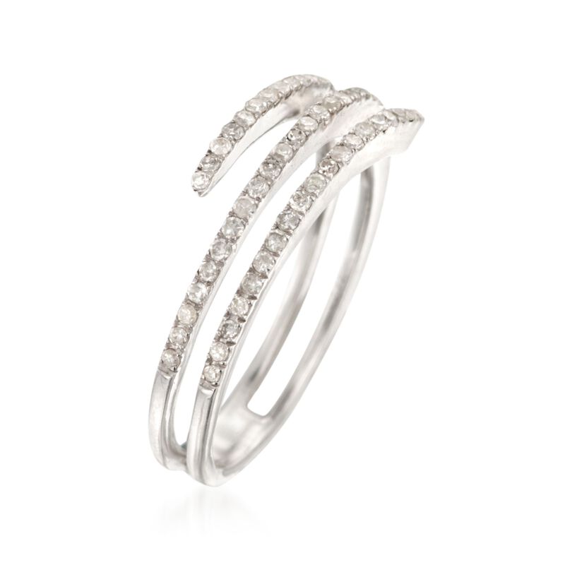 .35 ct. t.w. Diamond Coil Ring in Sterling Silver image number 2