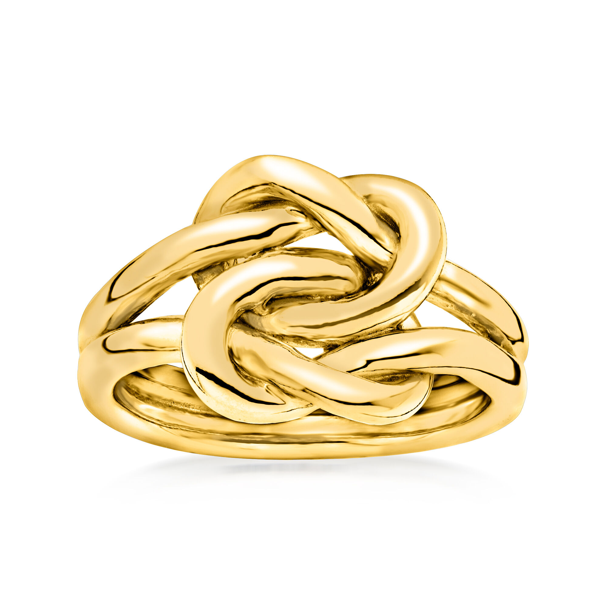 Italian 18kt Gold Over Sterling Double Love Knot Ring